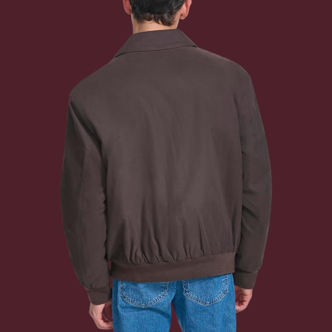 Sebastian – Klassische Übergangsjacke in Dunkelbraun