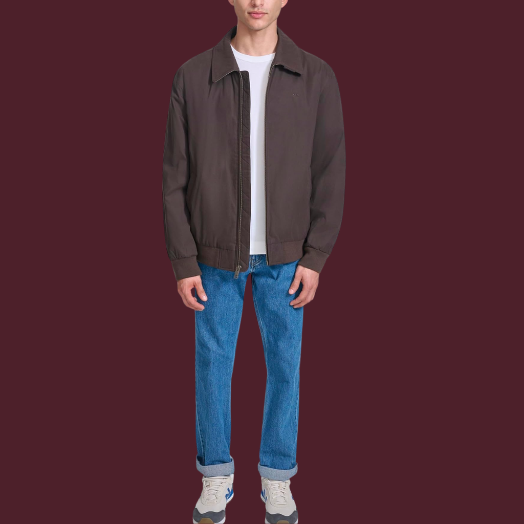Sebastian – Klassische Übergangsjacke in Dunkelbraun