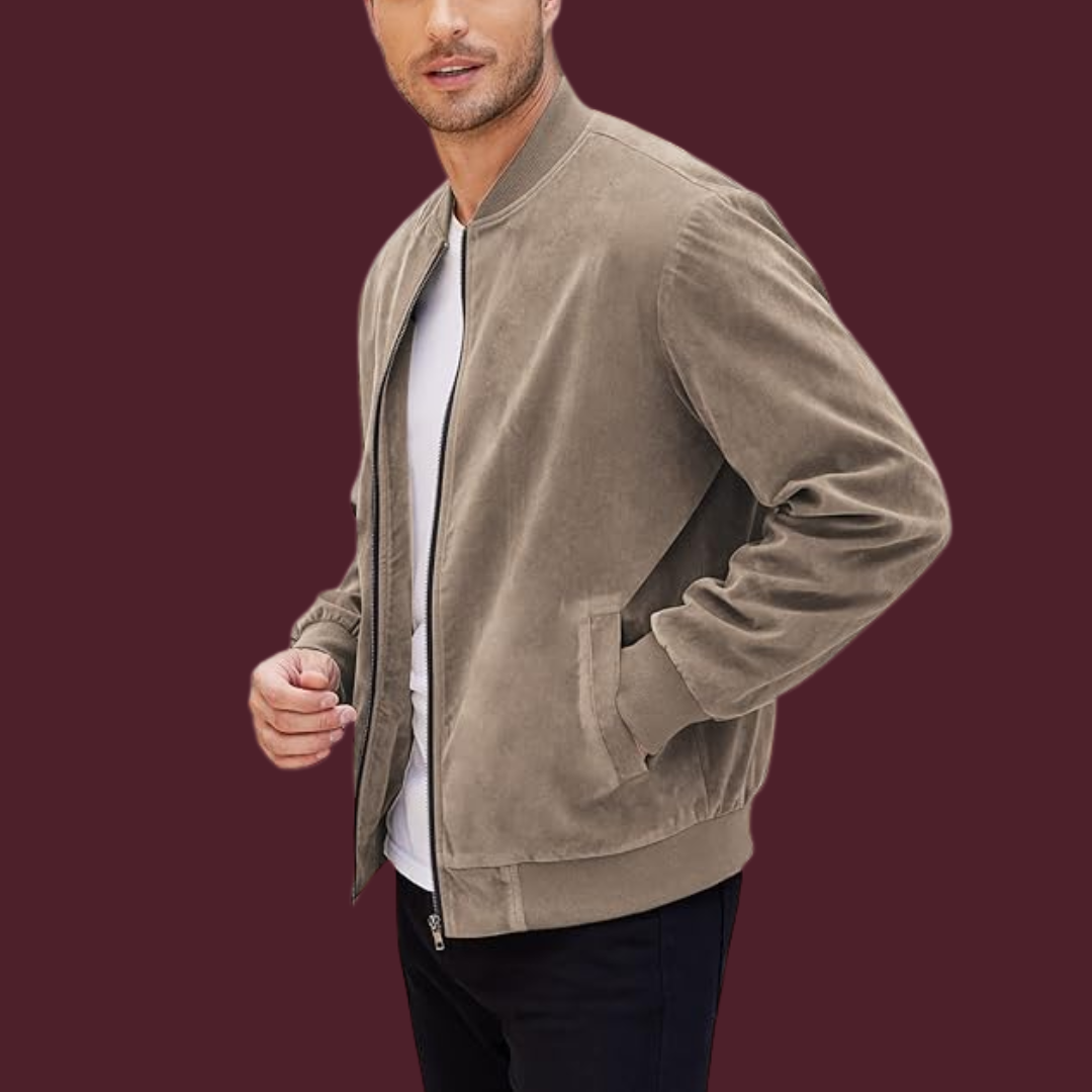 Matthias – Elegante Wildleder-Optik Bomberjacke