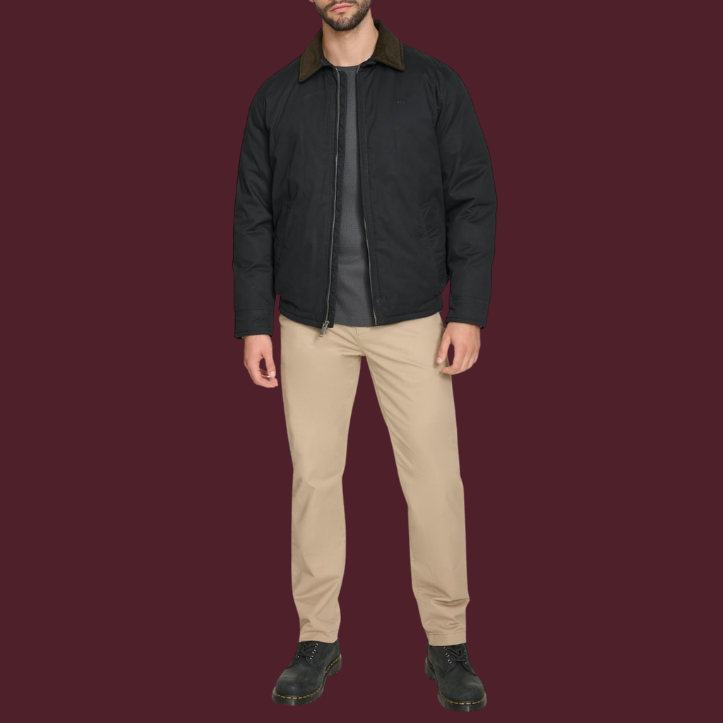 Maximilian – Klassische Übergangsjacke mit Kontrastkragen