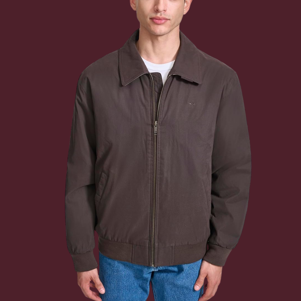 Sebastian – Klassische Übergangsjacke in Dunkelbraun